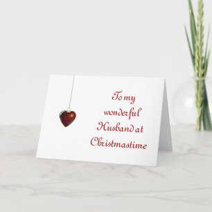 Merry Christmas for husband from wife Holiday Card