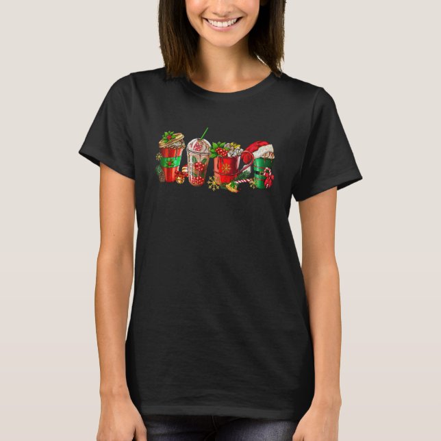 Merry Christmas For Women Coffee Christmas Coffee  T-Shirt (Front)