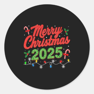 Merry Christmas For Women Men Boys Youth Xmas  Classic Round Sticker