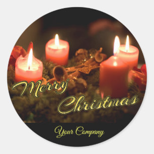 Merry Christmas for your customers! Classic Round Sticker