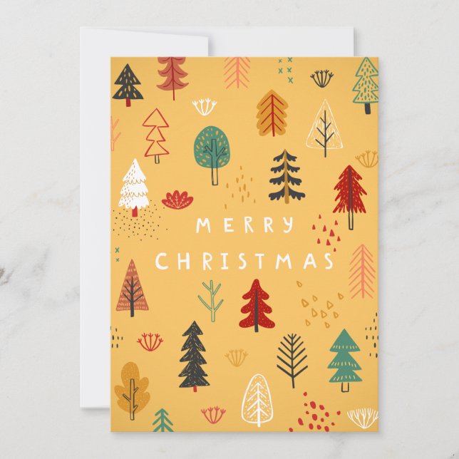 Merry Christmas Forest - A Festive Woodland Holiday Card (Front)
