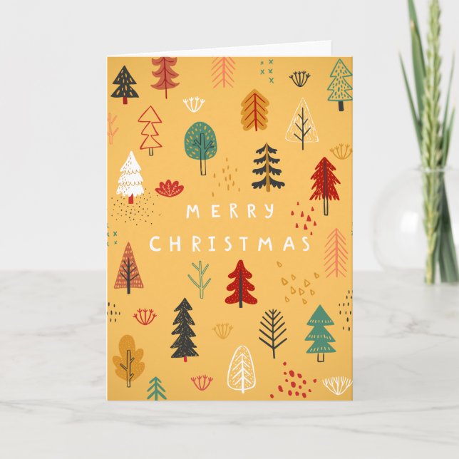 Merry Christmas Forest - A Festive Woodland Holiday Card (Front)