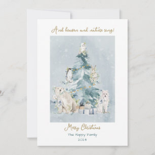  Merry Christmas Forest  Watercolor Holiday Card