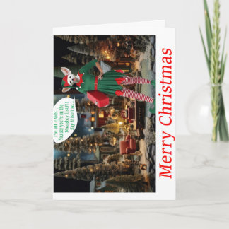 Merry Christmas! Fox as elf. Card