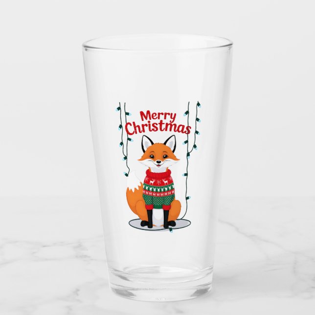 Merry Christmas, Fox! Glass (Front)