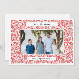 Merry Christmas Frame Holiday Red