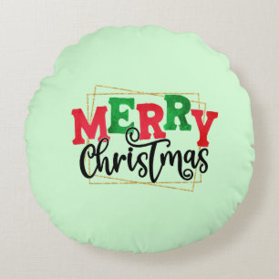 Merry Christmas Framed-80716 Round Cushion