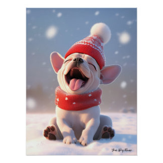 Merry Christmas, French Bulldog 02 - Happy Chris Poster