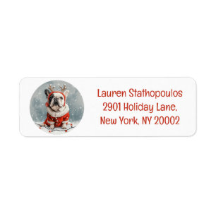 Merry Christmas French Bulldog Reindeer Dog