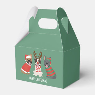 Merry Christmas French Bulldogs Favour Box