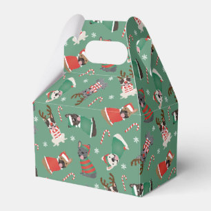 Merry Christmas French Bulldogs Favour Box