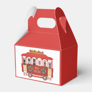Merry Christmas French Bulldogs Holiday Trolly Favour Box