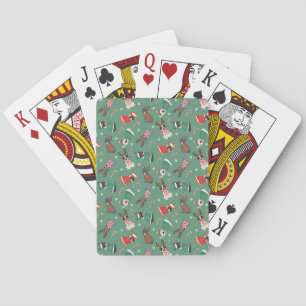 Merry Christmas French Bulldogs Playing Cards