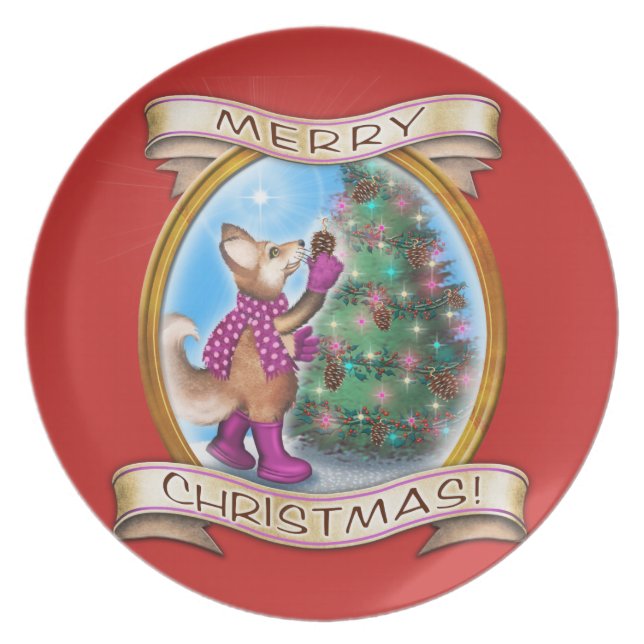 Merry Christmas - Frieda Tails collectable plate (Front)