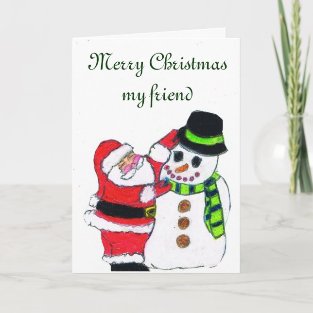 MERRY CHRISTMAS FRIEND card (Front)