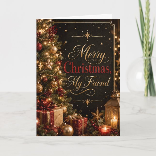 Merry Christmas Friend Card (Front)