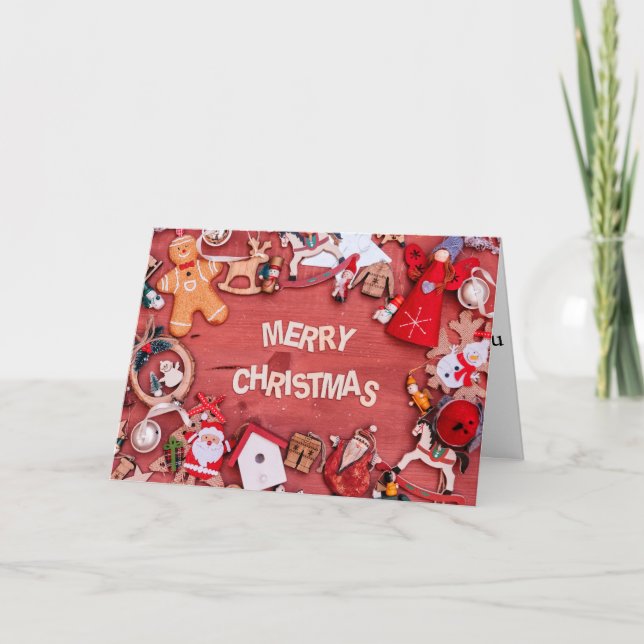 Merry Christmas Friends Family Relatives Holiday Card (Front)