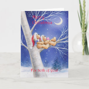 Merry Christmas fro both of you, Bear couple Card
