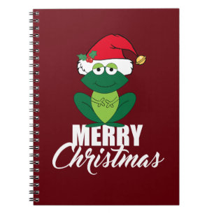 Merry Christmas Frog Notebook
