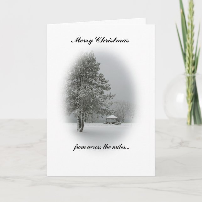 Merry Christmas from across the miles Holiday Card (Front)