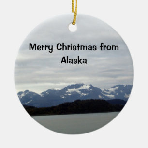 Merry Christmas from, Alaska Ceramic Tree Decoration