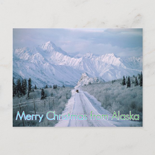 Merry Christmas from Alaska Postcard (Front)