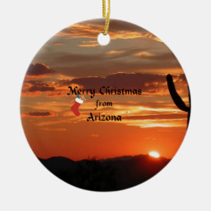 Merry Christmas from Arizona Ceramic Tree Decoration