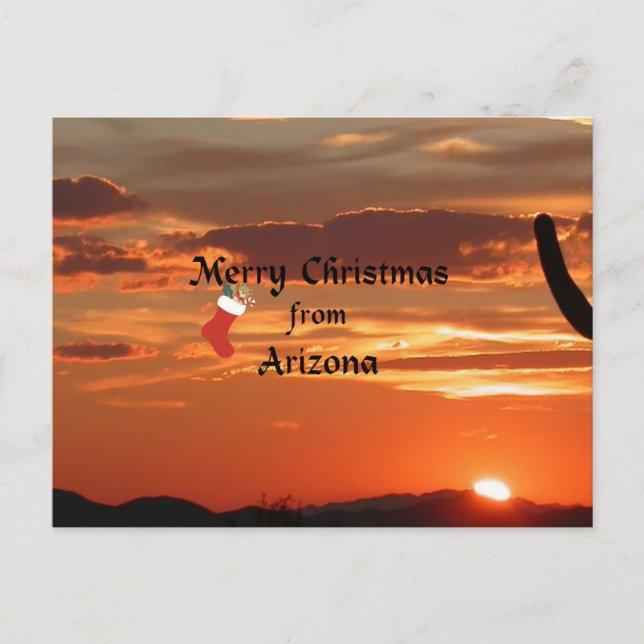 Merry Christmas from Arizona Holiday Postcard (Front)