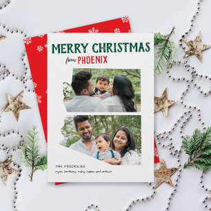 Merry Christmas from Arizona Two Photo Holiday Card