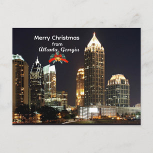 Merry Christmas from Atlanta, Georgia Holiday Postcard