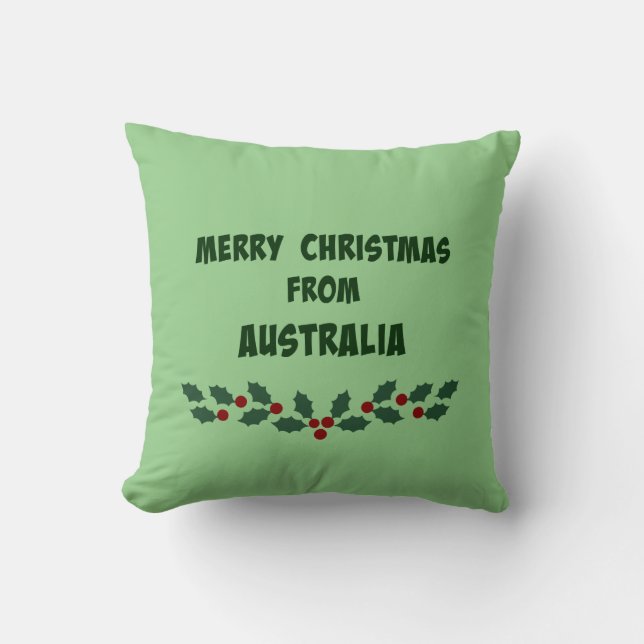 Merry Christmas from Australia Cushion (Front)