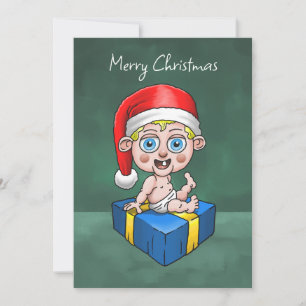 Merry Christmas from Baby Santa Holiday Card