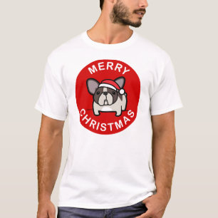 Merry Christmas from Brindle Pied Santa - Red T-Shirt