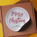 Merry Christmas From Business Name Sticker<br><div class="desc">Merry Christmas From Business Name Sticker by 6ADesign.
Customise it for yourself.</div>