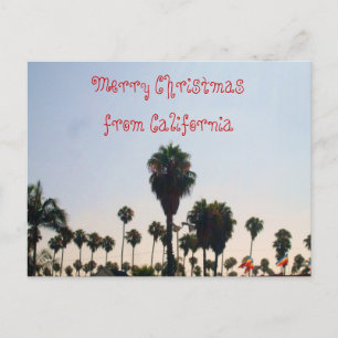 MERRY CHRISTMAS FROM CALIFORNIA postcard