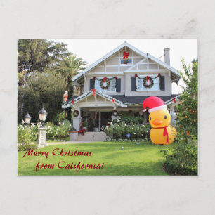 Merry Christmas From California Postcard! Holiday Postcard