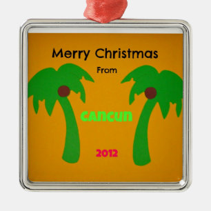 Merry Christmas from Cancun 2012 Metal Tree Decoration