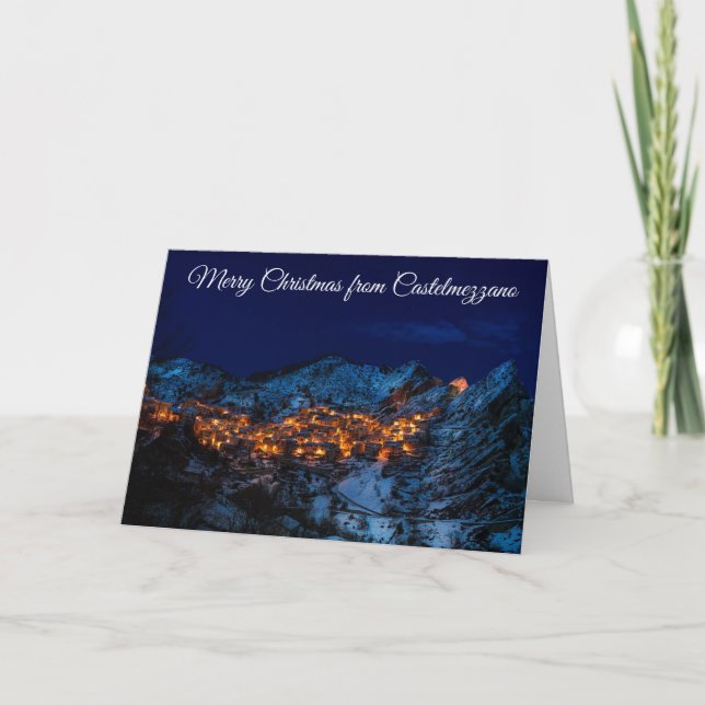 Merry Christmas from Castelmezzano Italy Card (Front)