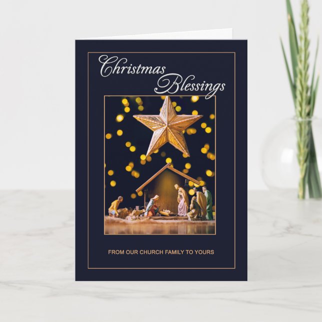 Merry Christmas From Church Leaders to Members  Holiday Card (Front)