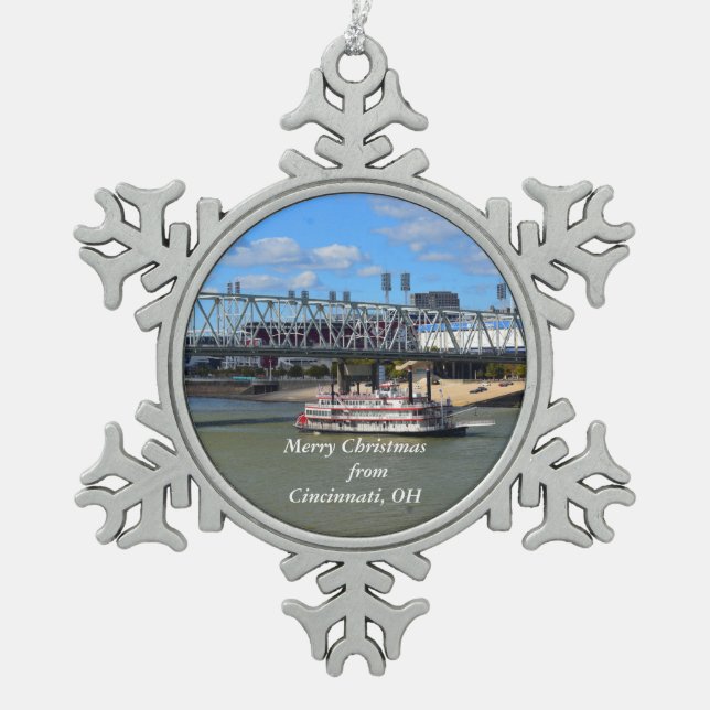 Merry Christmas from Cincinnati, OH ornament (Front)