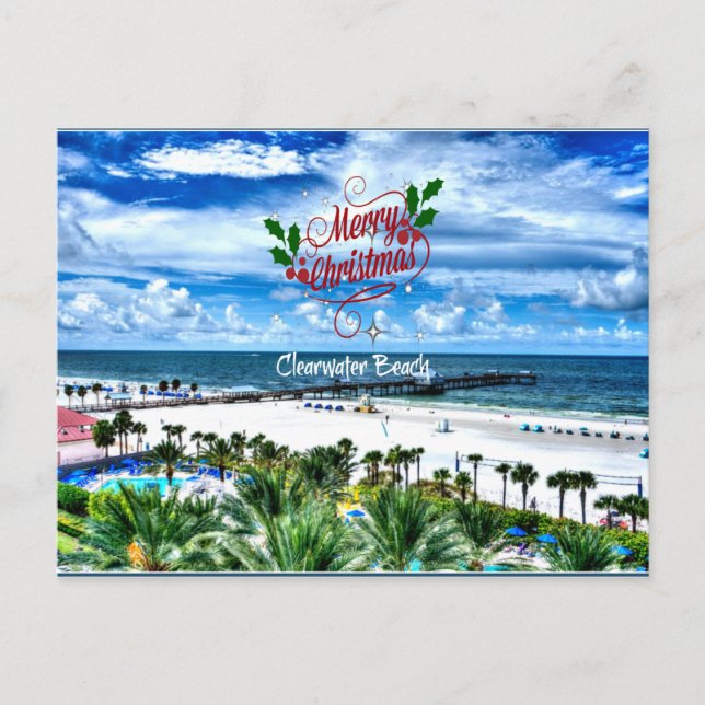 Merry Christmas from Clearwater Beach, Florida Postcard (Front)