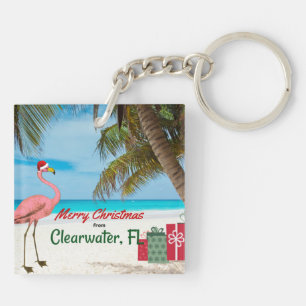 Merry Christmas from Clearwater, FL Key Ring