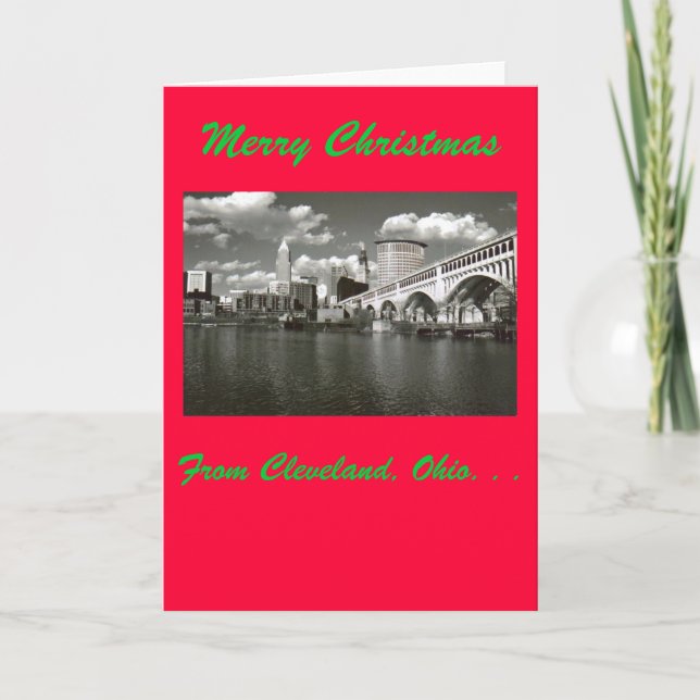Merry Christmas from Cleveland, Ohio Holiday Card (Front)