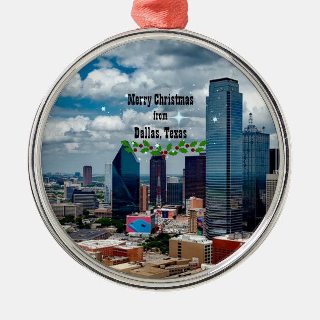 Merry Christmas from Dallas, Metal Tree Decoration (Front)