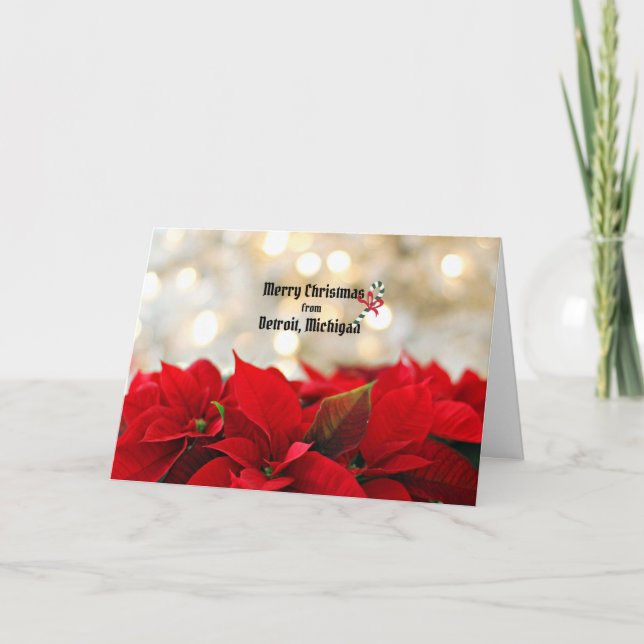 Merry Christmas from Detroit, Michigan Card (Front)