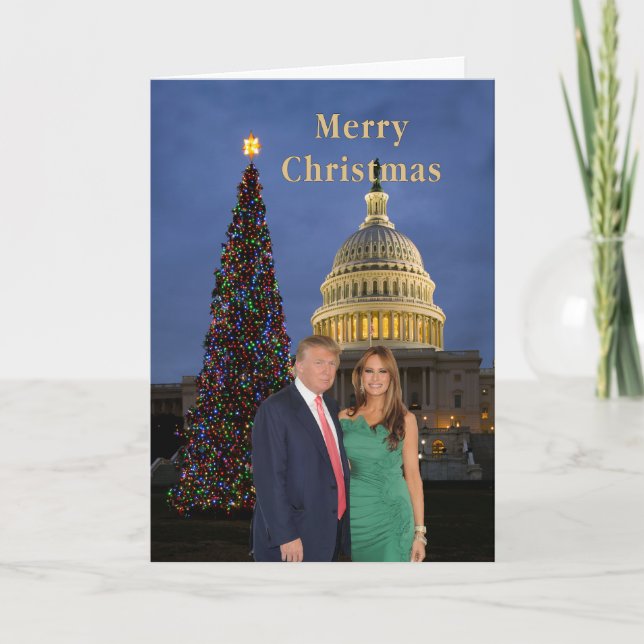 Merry Christmas from Donald and Melania Holiday Card (Front)