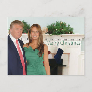 Merry Christmas from Donald and Melania Holiday Postcard