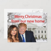 Merry Christmas from Donald and Melania Invitation Postcard (Front/Back)