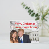 Merry Christmas from Donald and Melania Invitation Postcard (Standing Front)