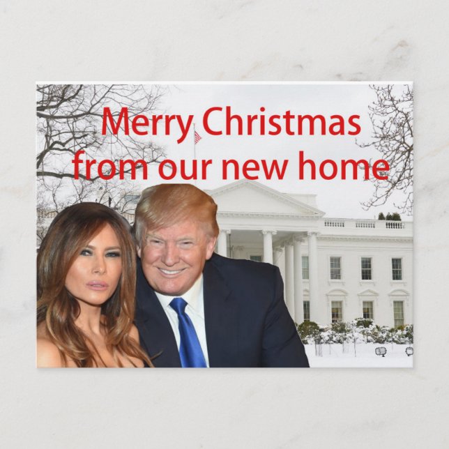Merry Christmas from Donald and Melania Invitation Postcard (Front)
